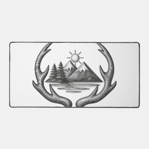 Tapis de bureau vintage Antler Mountain Wilderness