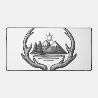 Tapis de bureau vintage Antler Mountain Wilderness