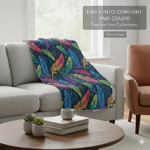 Tapis de couverture en laine polaire à vortex psyc
