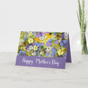 Tapis de fleurs Carte de vacances Fête des mères