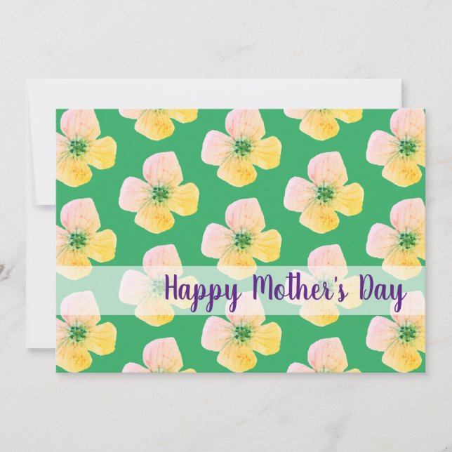 Tapis de fleurs Carte de vacances plat (Devant)