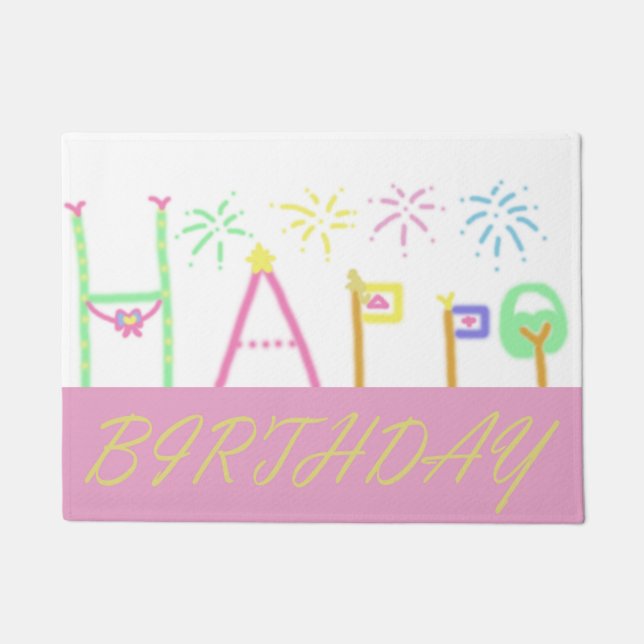 Tapis de joyeux anniversaire (Devant)