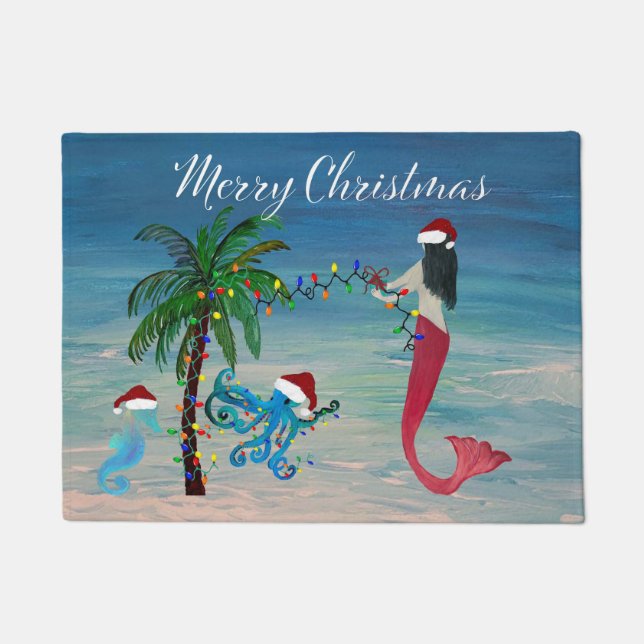 Tapis de Noël sur la plage côtière de Sirène et po (Devant)