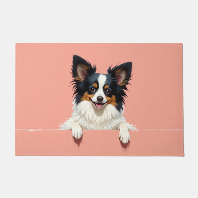 Tapis de porte Art Chien Papillon (Devant)