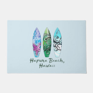 Tapis de porte avant planches de surf de la plage