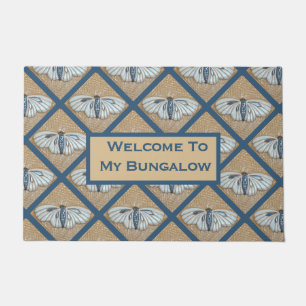 Tapis de porte avec tuiles Moth blanches