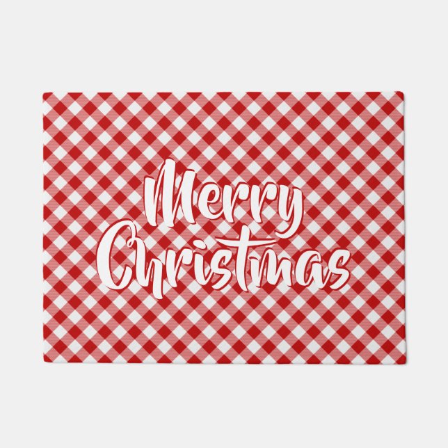 Tapis de porte blanc rouge rouge pour Buffalo Plai (Devant)