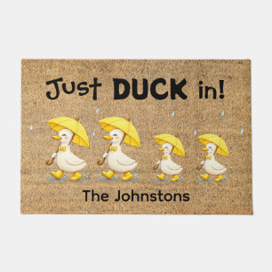 Tapis de porte canard fantaisiste personnalisé
