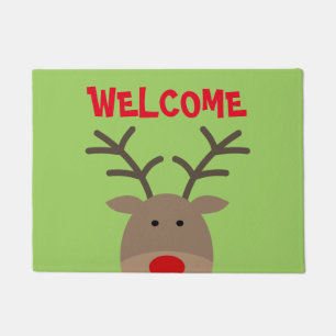 Tapis de porte d'accueil pour hérisson mignon pers