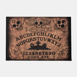 Tapis de porte de conseil de sorcière de crâne de