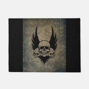 Tapis de porte de sourire de crâne