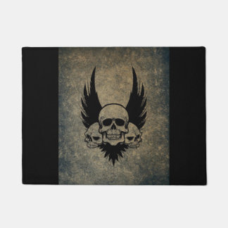 Tapis de porte de sourire de crâne