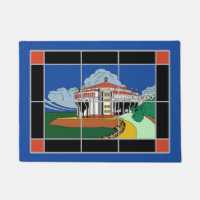 Tapis de porte de tuile de casino d'île de