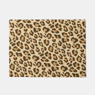 Tapis de porte d'empreinte de léopard