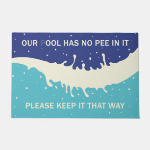 Tapis de porte drôles de l'espace piscine