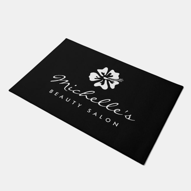 Tapis de porte du salon de beauté personnalisé pou (Incliné)