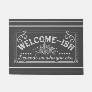 tapis de porte en carton de chalkboard sarcastique