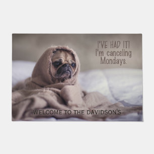 Tapis de porte faits sur commande de chien drôle