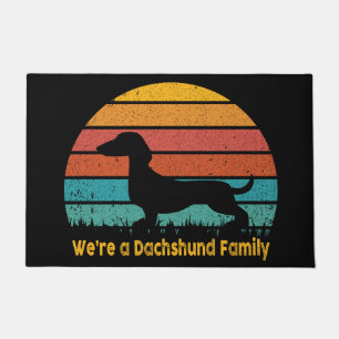 Tapis de porte famille Dachshund
