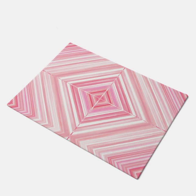Tapis de porte graphique rose (Incliné)