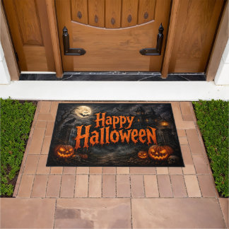 Tapis de porte Halloween Maison Hantée