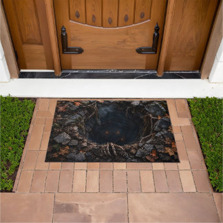 Tapis de porte Halloween Tombe Hantée Illusion 3D