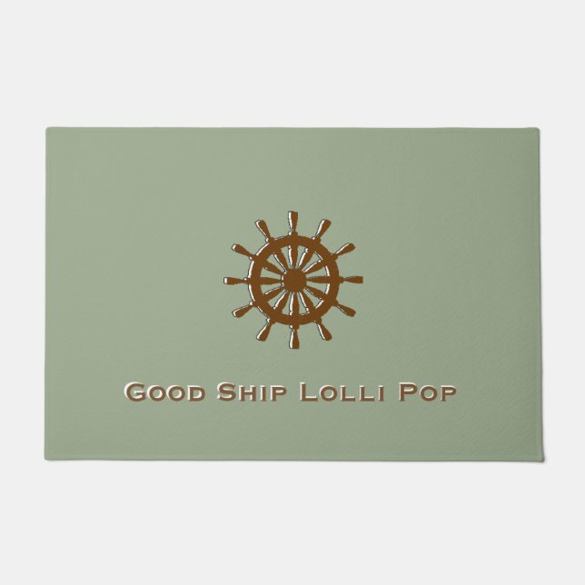 Tapis de porte - Helm Brown avec nom (Devant)