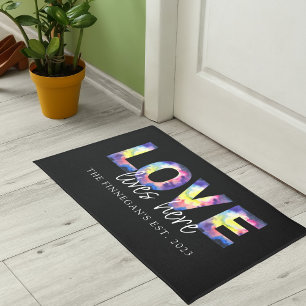 Tapis de Porte "L'Amour Vit Ici"