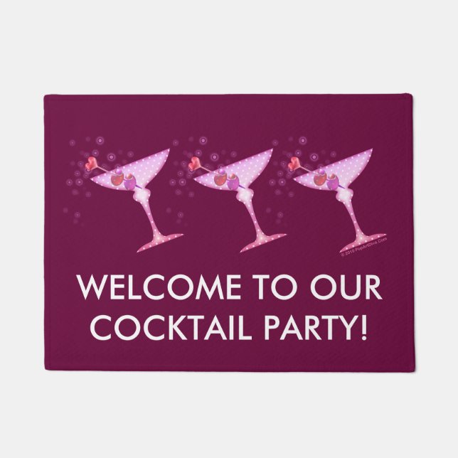 TAPIS DE PORTE - MARTINI ROSE (Devant)