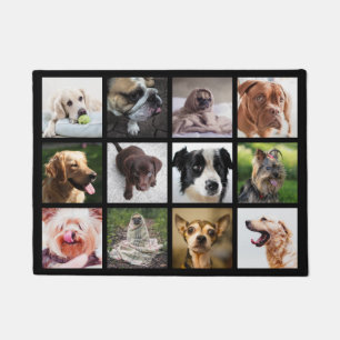 Tapis de porte mignon et drôle de collage de photo