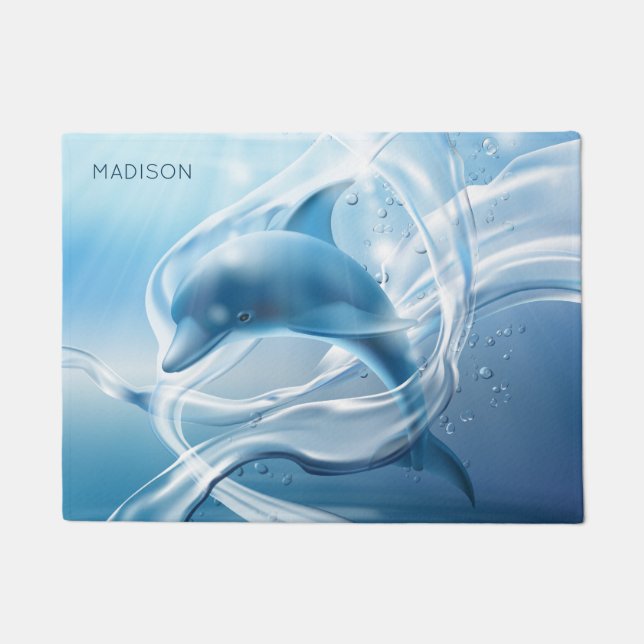 Tapis de porte nommé fait sur commande de dauphin (Devant)