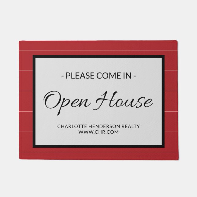 Tapis de porte ouvert de l'immobilier rouge person (Devant)