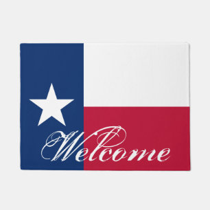 Tapis de porte patriotique de drapeau du Texas