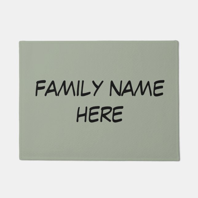 tapis de porte personnalisable de nom de famille (Devant)