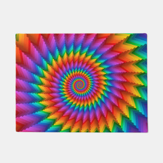 Tapis de porte psychédélique de spirale