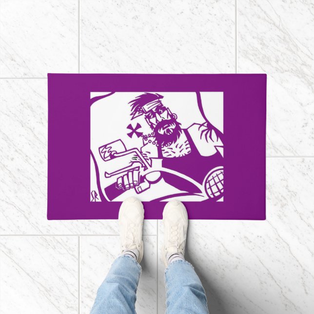 Tapis de porte violet Bro Biker (Intérieur)
