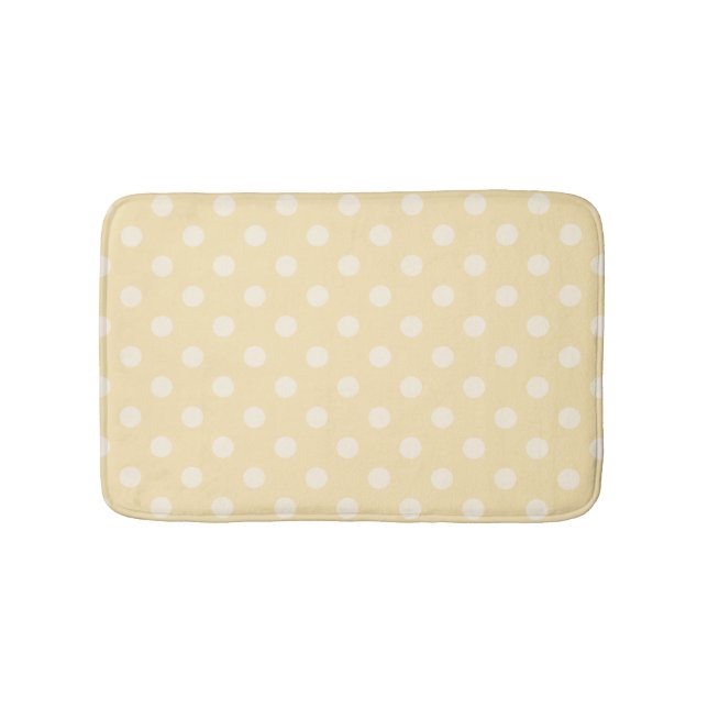 Tapis de salle de bain pois citron chiffon jaune (Devant)