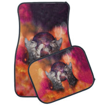 Chats de marbre argentés d'Oracle Kitty du