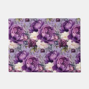 Tapis de sol de cuisine - Pivoines violettes