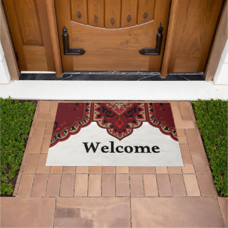 Tapis de sol d'entrée de campagne rustique avec dé
