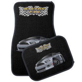 Tapis De Sol Illustration de voiture de muscle américaine noire