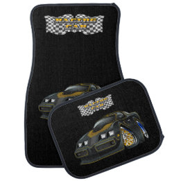Tapis De Sol Illustration de voiture musculaire noire américain