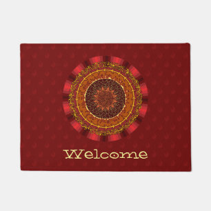 Tapis de sol mandala de feu
