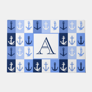 Tapis de sol monogramme Ancres