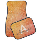 Monogramme de voiture Parties scintillant orange
