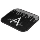 Monogramme étincelant à Parties scintillant noire 