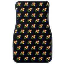 noir inhabituel avec motif de fleurs jaune et roug