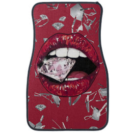 Tapis De Sol Verre et diamants brisés en rouge