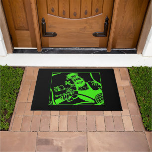 Tapis de sol vert et noir Biker Bro
