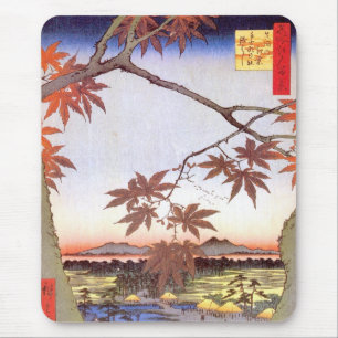 Tapis De Souris 江戸の紅葉, érable de 広重 d'Edo, Hiroshige, Ukiyo-e